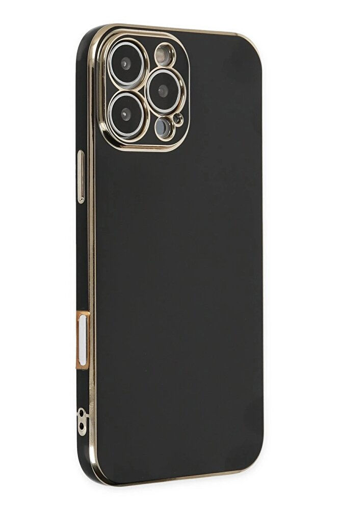 iPhone 16 Pro Kılıf Volet Silikon - Siyah-(5796) - EMTHBA5728-4975