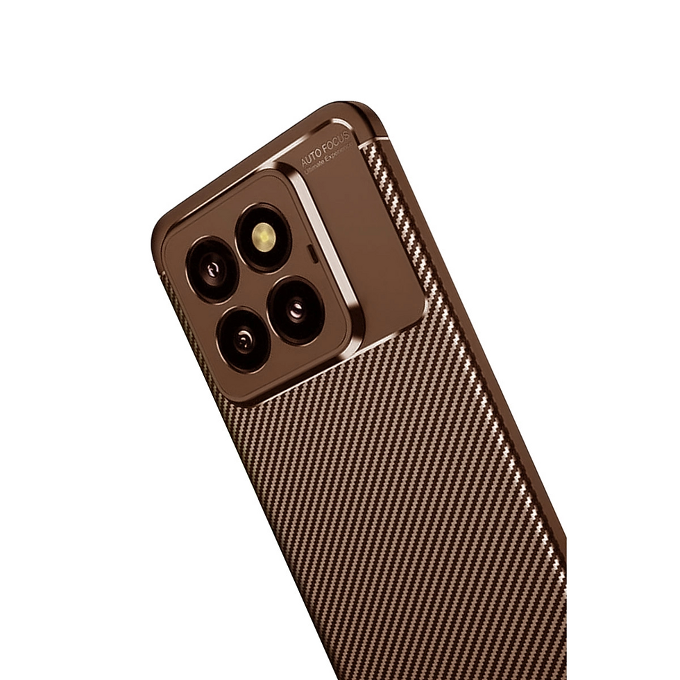Küçük resim: Xiaomi Mi 14t Pro Kılıf Auto Focus Karbon Kapak - Kahverengi