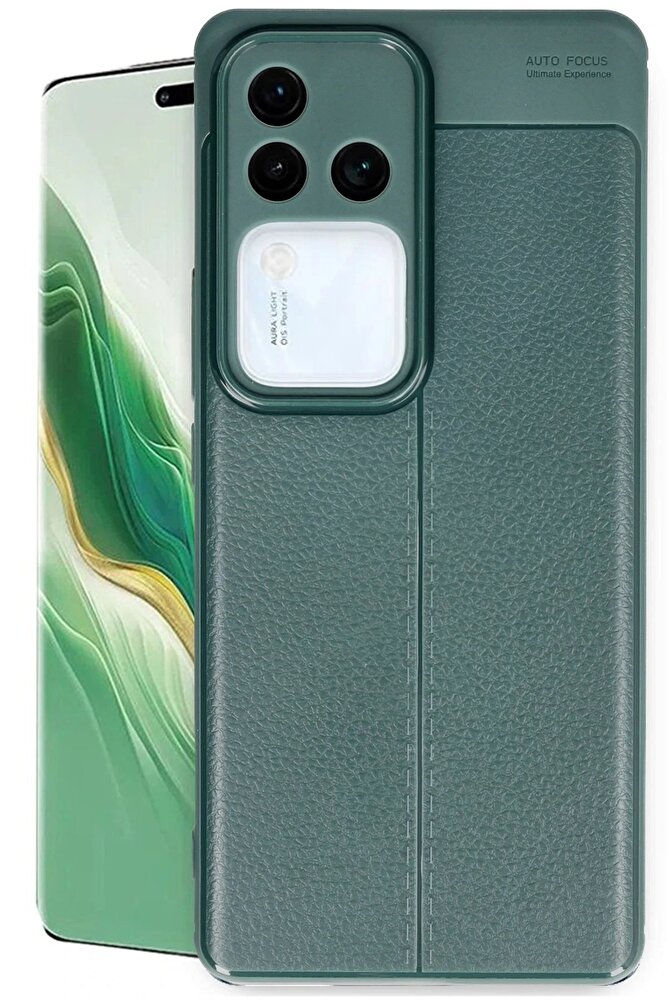 Vivo V30 5G Kılıf Auto Focus Kapak - Koyu Yeşil-(5796) - EMTHBA6528-9650