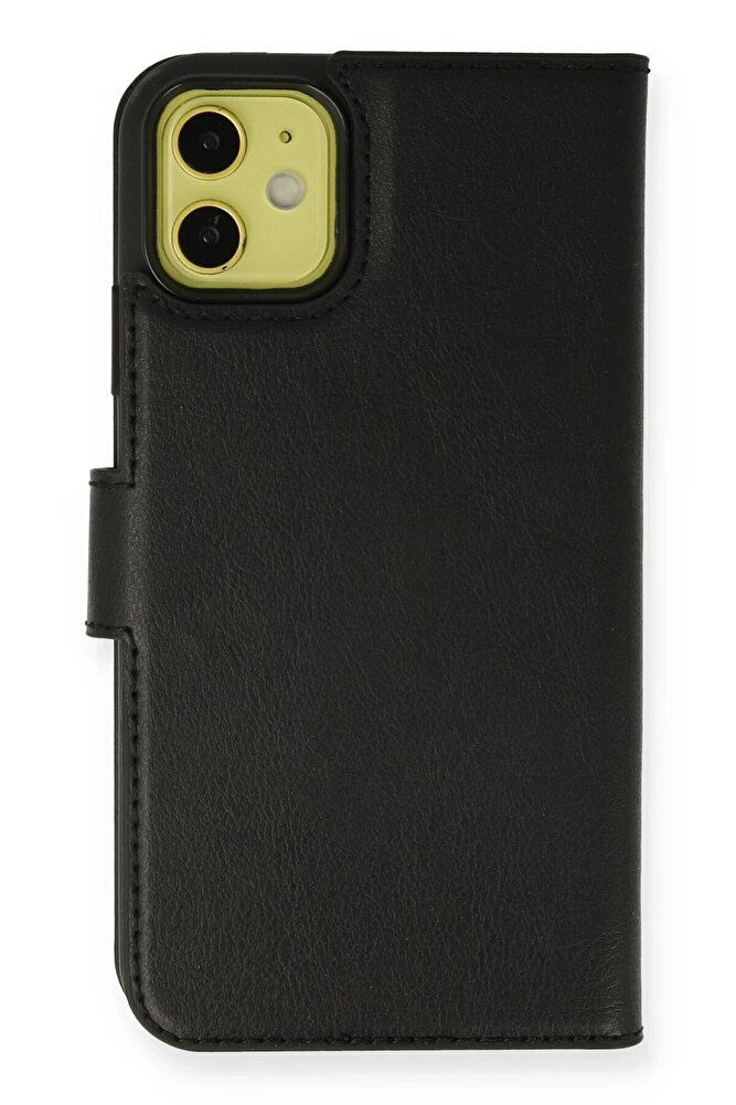 iPhone 12 Kılıf Trend S Plus Kapaklı Kılıf - Siyah-(5796) - EMTHBA7461-9919