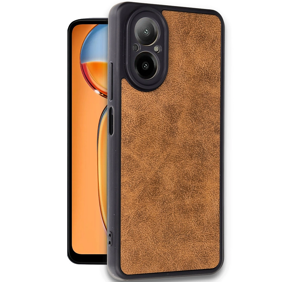 Küçük resim: Realme 12 Lite Kılıf Aras Deri Kapak - Taba