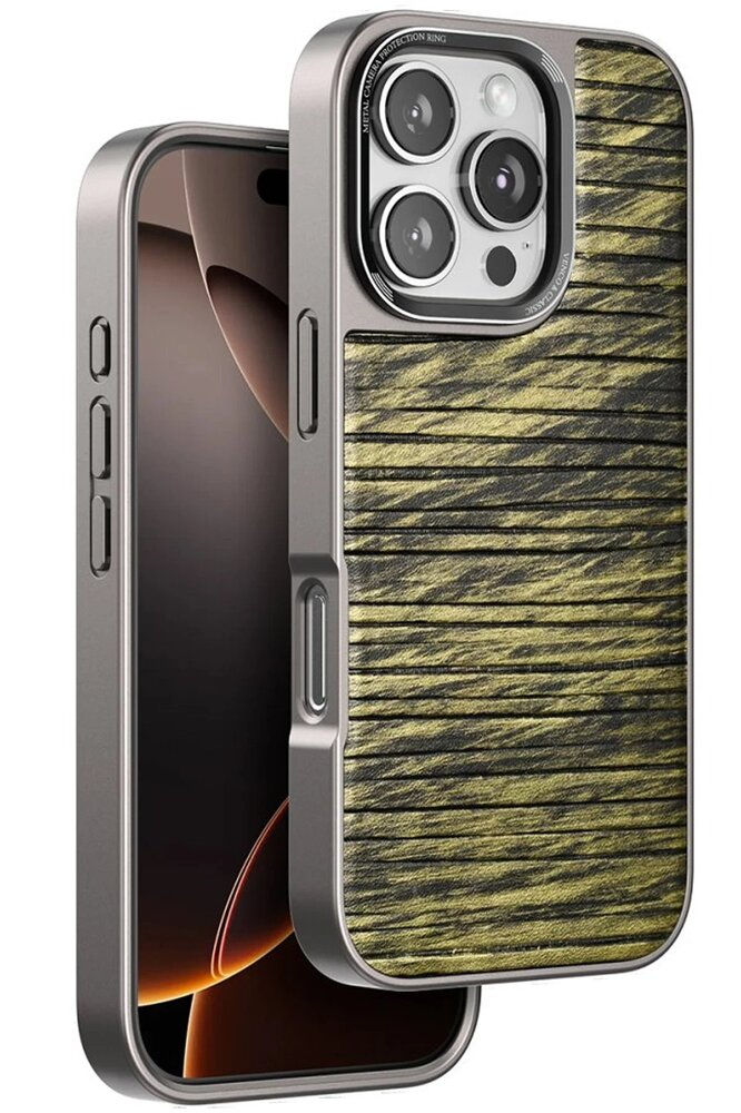 iPhone 16 Pro Wave Kapak - Koyu Kahve-(5796) - EMTHBA7153-9115
