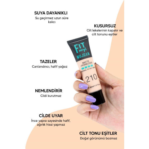 Küçük resim: 3'lü Fit Myi Tüp Fondöten Seti 