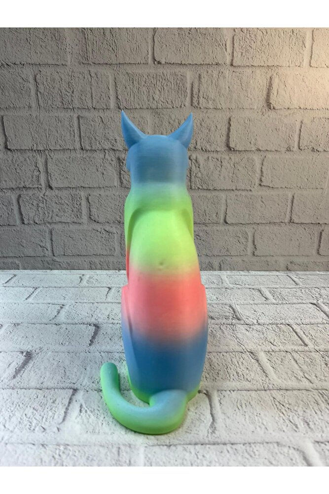 Küçük resim: Açık Rainbow Kedi Biblo Modern Salon ve Raf Dekoru - EMTHBA3707-3296