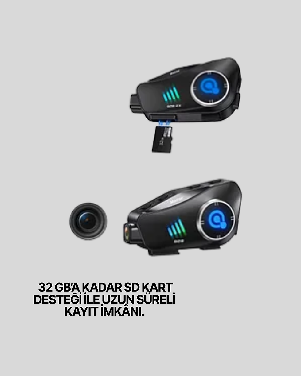 Küçük resim: Q28 Kask Kulaklık 1080P HD Kamera – Bluetooth 5.3 Su Geçirmez Gürültü Aza