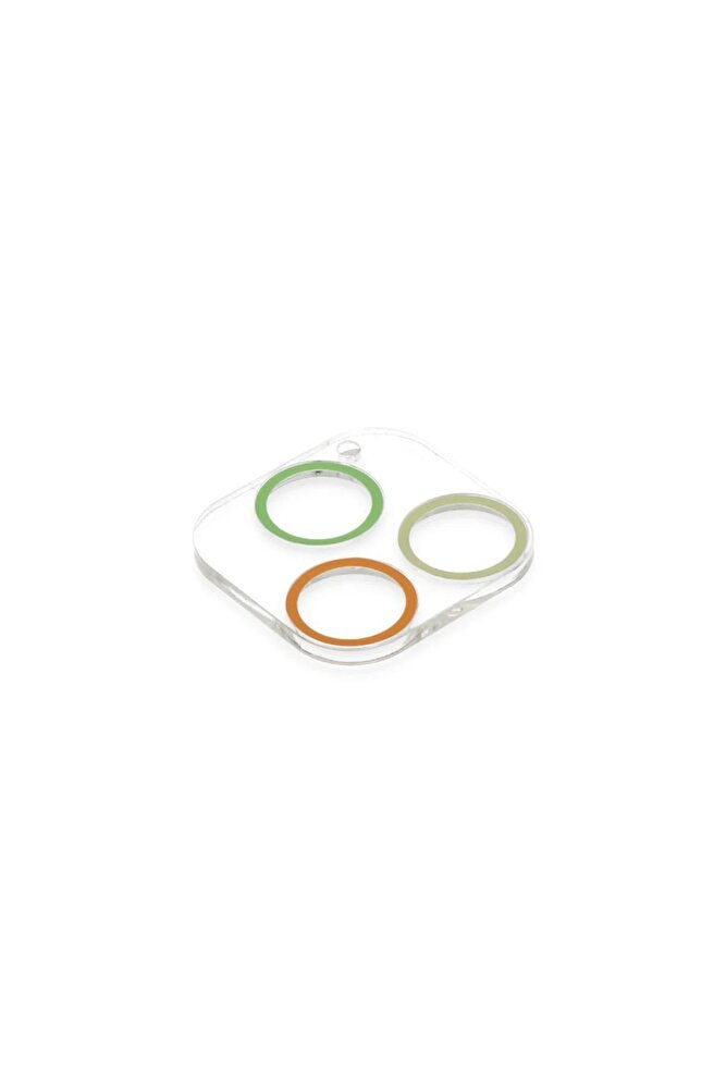 Küçük resim: iPhone 12 Pro Max Renkli Kamera Lens Koruma Cam - Sarı-Turuncu-(5796) - EMTHBA5