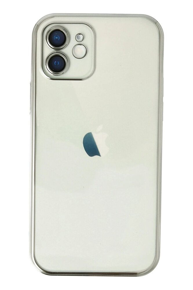 iPhone 11 Kılıf Lensli Silikon - Gümüş-(5796) - EMTHBA8675-7830