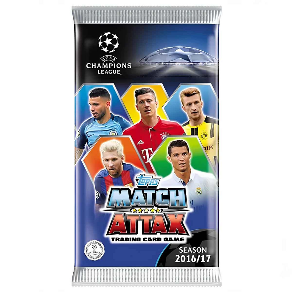 Küçük resim: UEFA Şampiyonlar Ligi 16/17 Match Attax Futbolcu Kartları - ( 1 PAKET FİYATIDIR