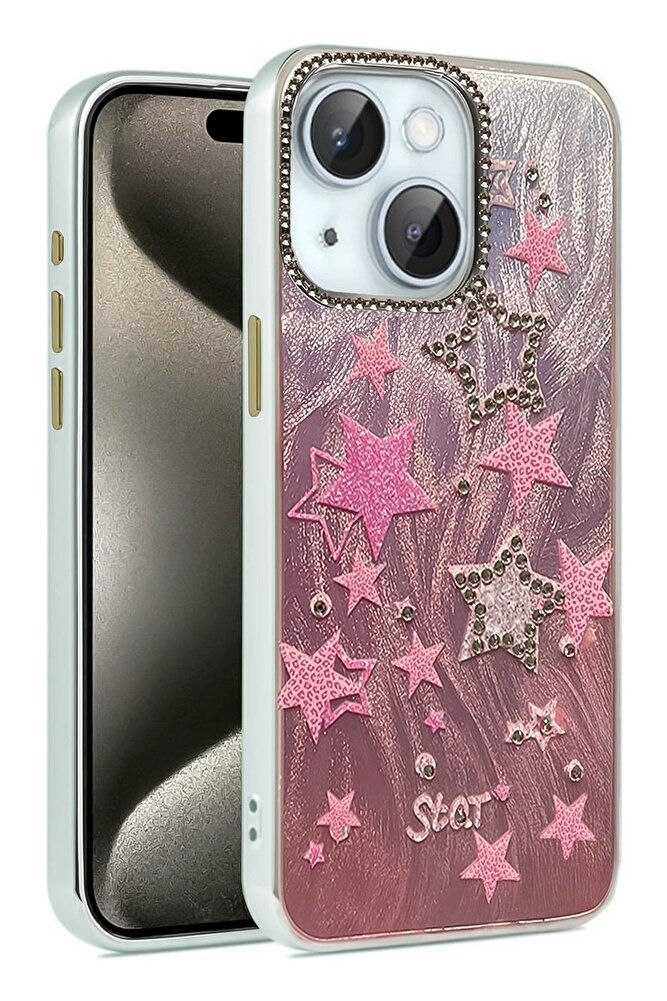 iPhone 14 Kılıf Blade Aynalı Desenli Kapak - Desen 7-(5796) - EMTHBA8685-7464
