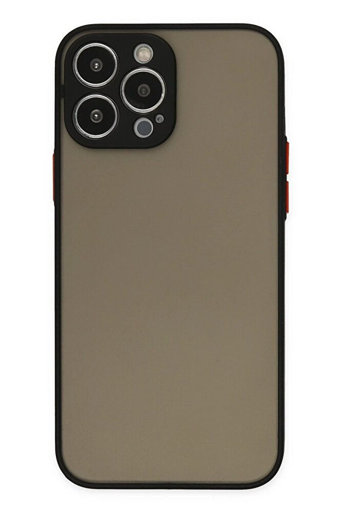 iPhone 13 Pro Kılıf Montreal Silikon Kapak - Siyah-(5796) - EMTHBA8858-5372