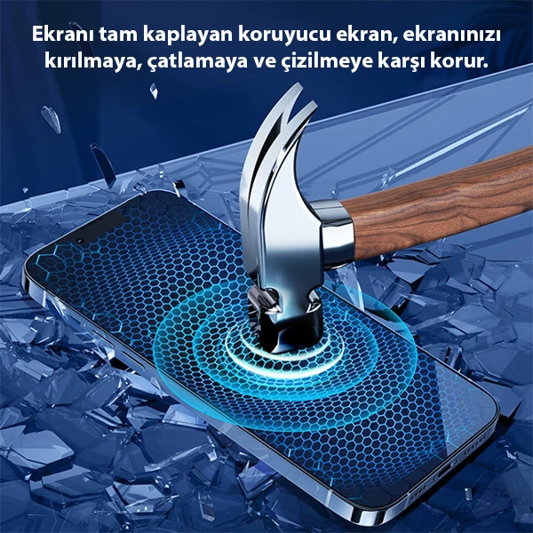 Küçük resim: GOR iPhone 13 Pro Max Darbe Emici Ekran Koruyucu Jelatin 5 Adet Set-(5775) - EMT