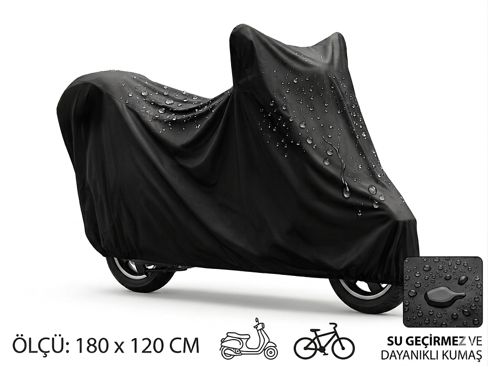 Küçük resim: Su ve Toz Geçirmez Motosiklet ve Scooter Koruma Brandası 180x120 cm