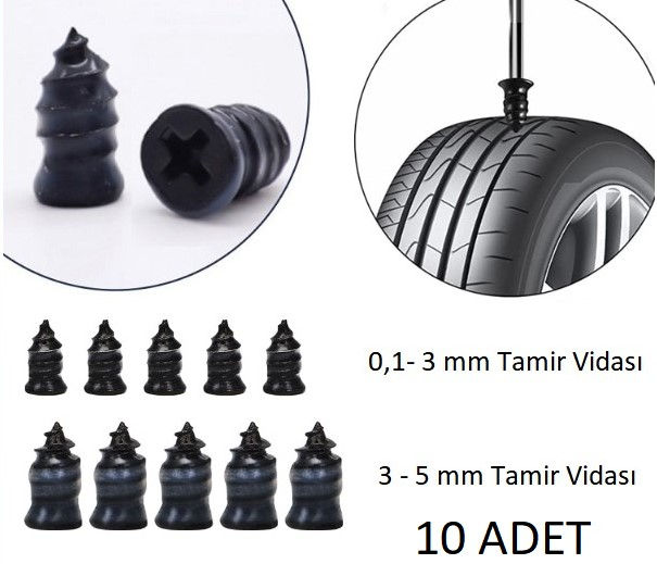 Küçük resim: Lastik Tamir Kiti Kauçuk Vida Seti