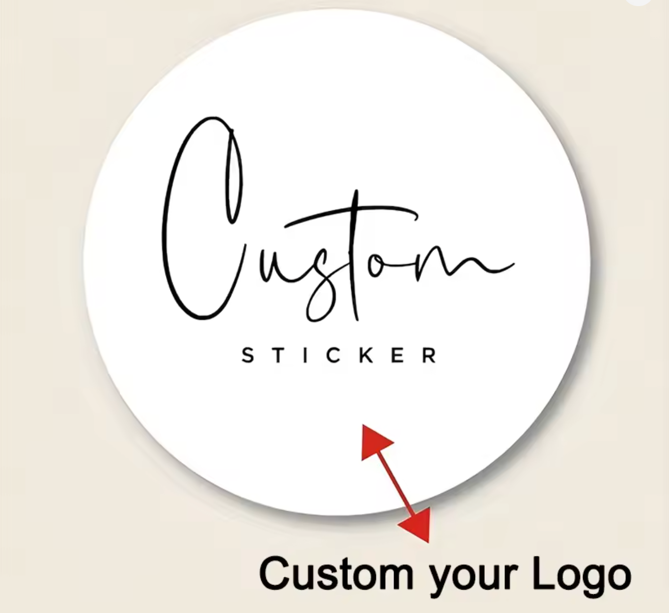 4cm × 1000 Café LID Logo Stickers