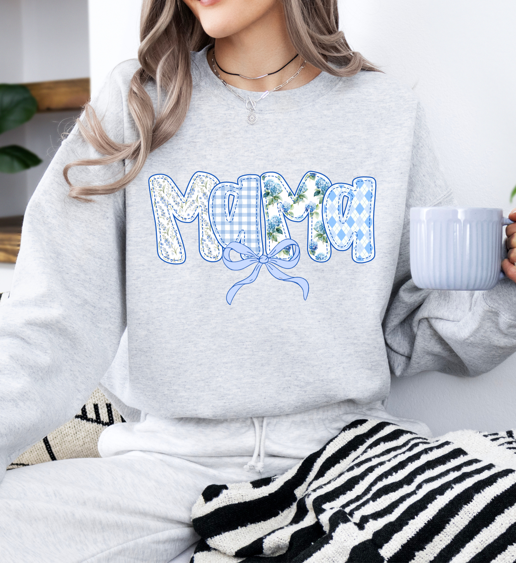 Blue Floral Mama