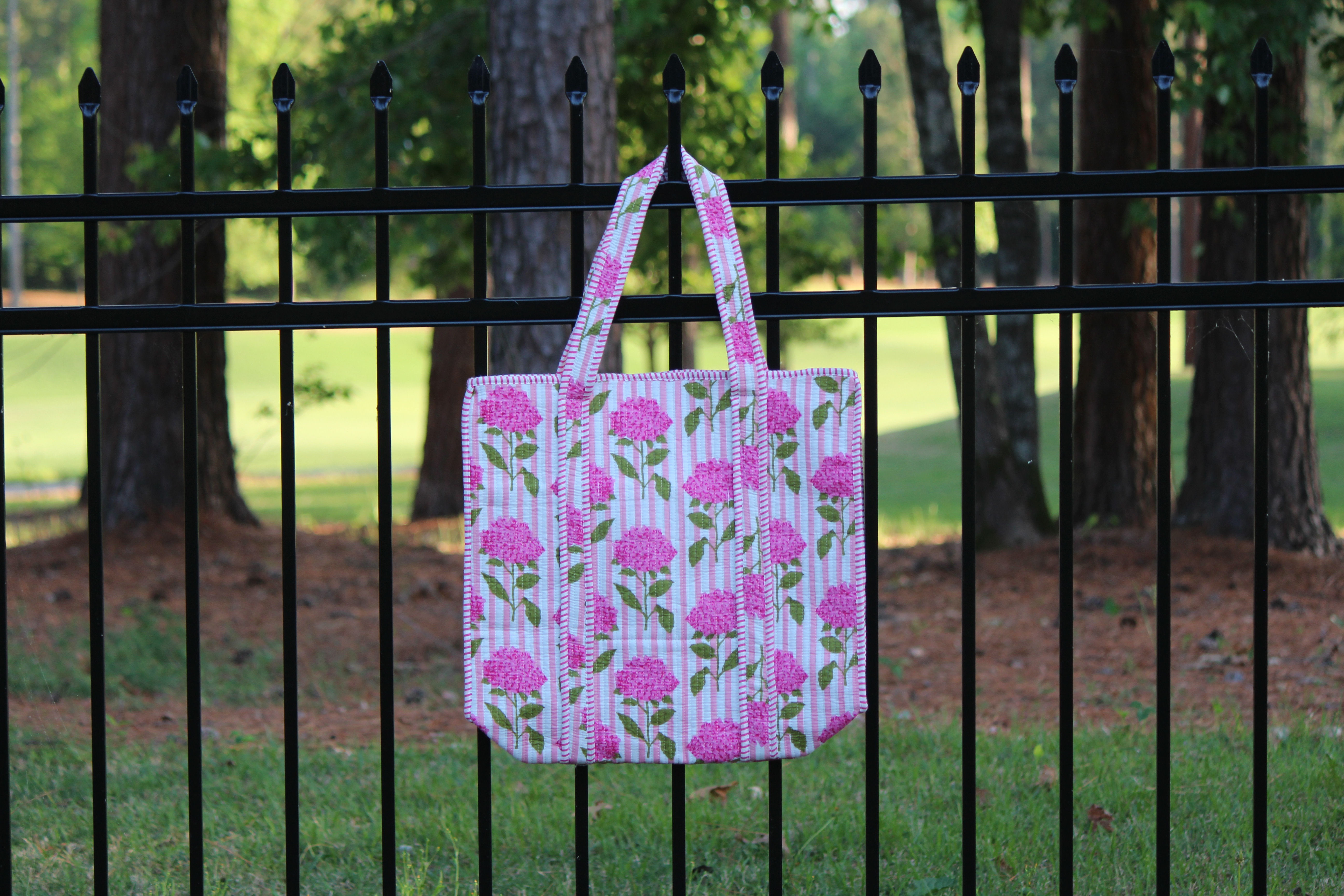 Pink Hydrangea Reversible Tote