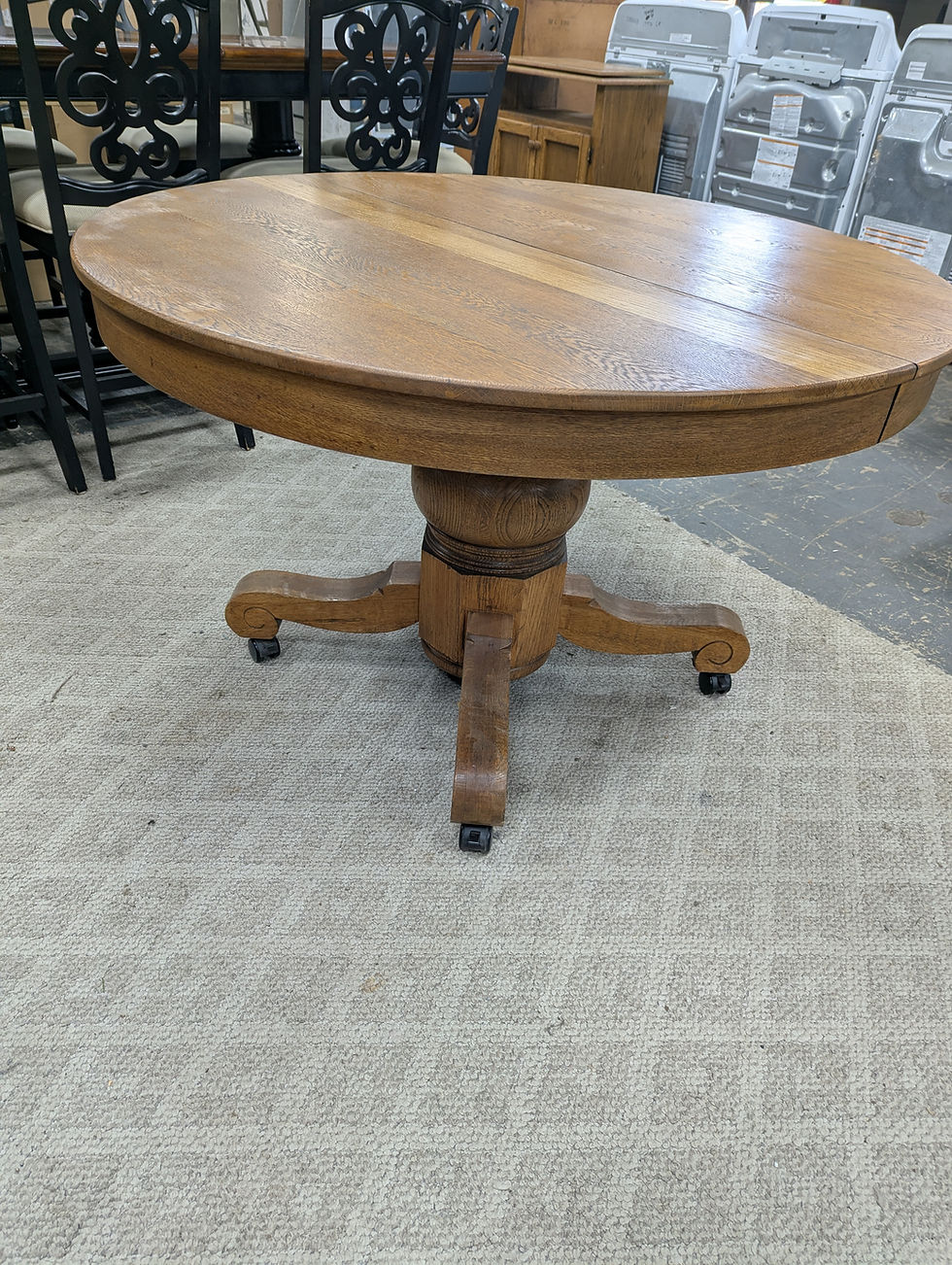 Thumbnail: 48" round Oak Table