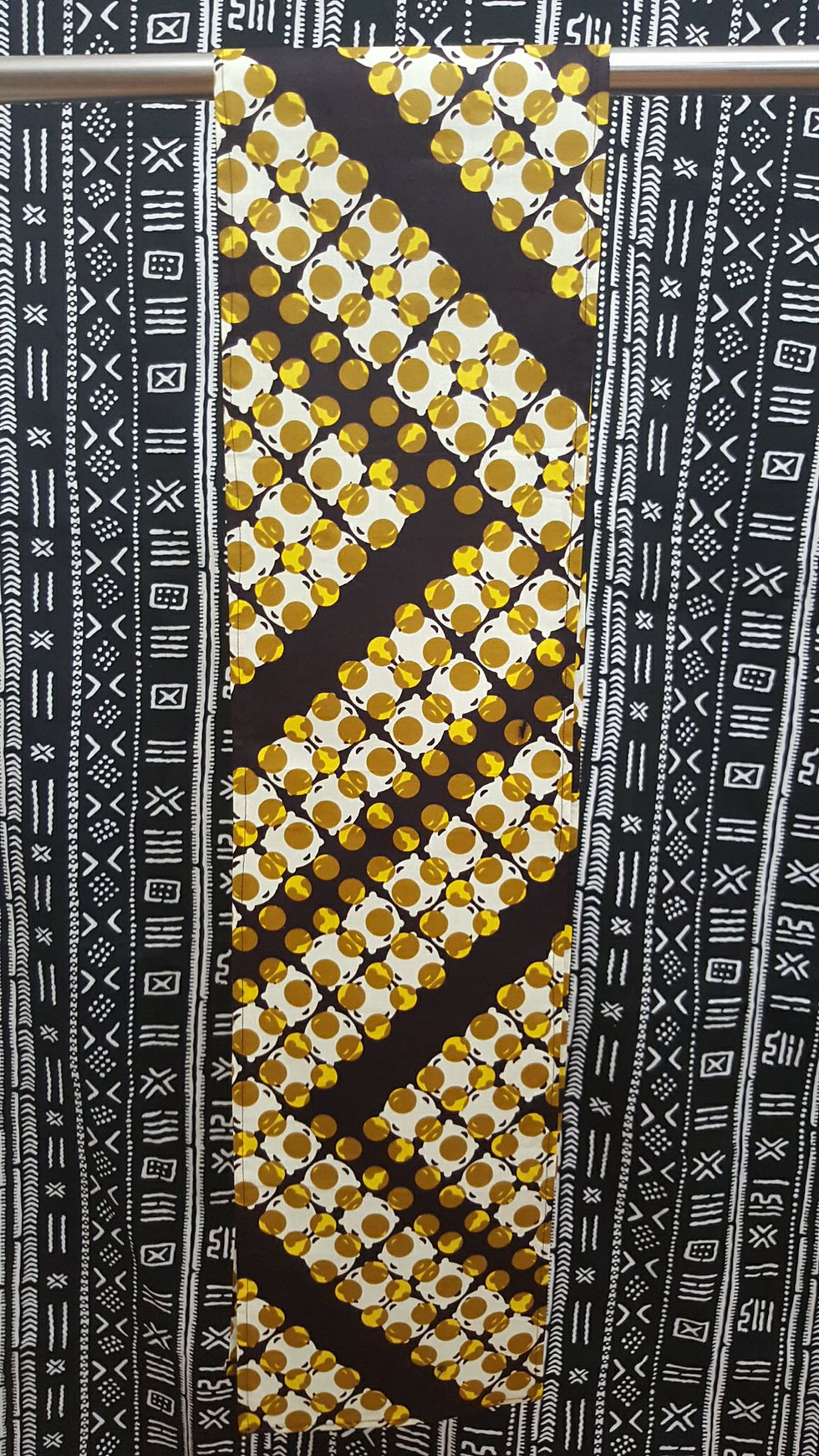 Brown, Gold Circles & Tan Head Wrap