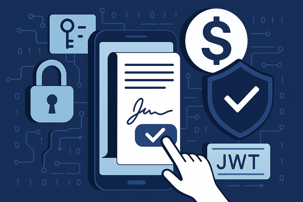 Secure digital document signing with JWT authentication