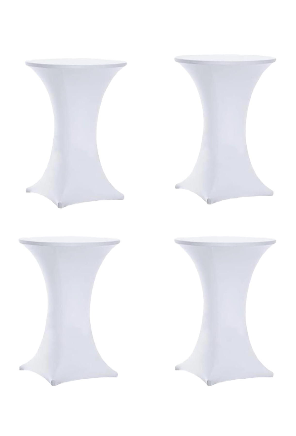 30" x 42" White Cocktail Table Covers