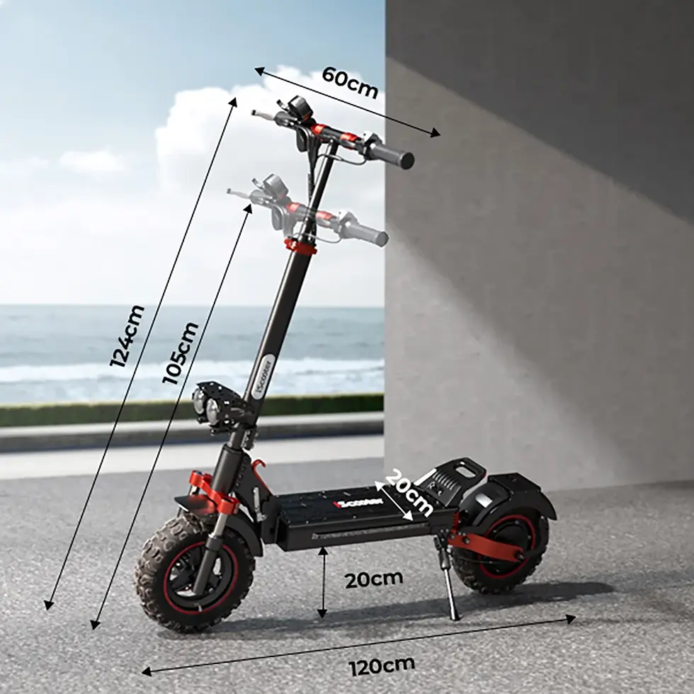 Thumbnail: iScooter iX5S motor 1000 W,  48V 16Ah, 45KM/h, Roti 11"