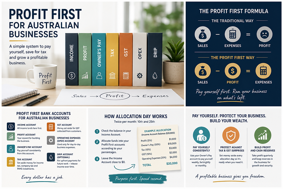 How to Set Up and Implement Profit First Accounts for Australian Businesses