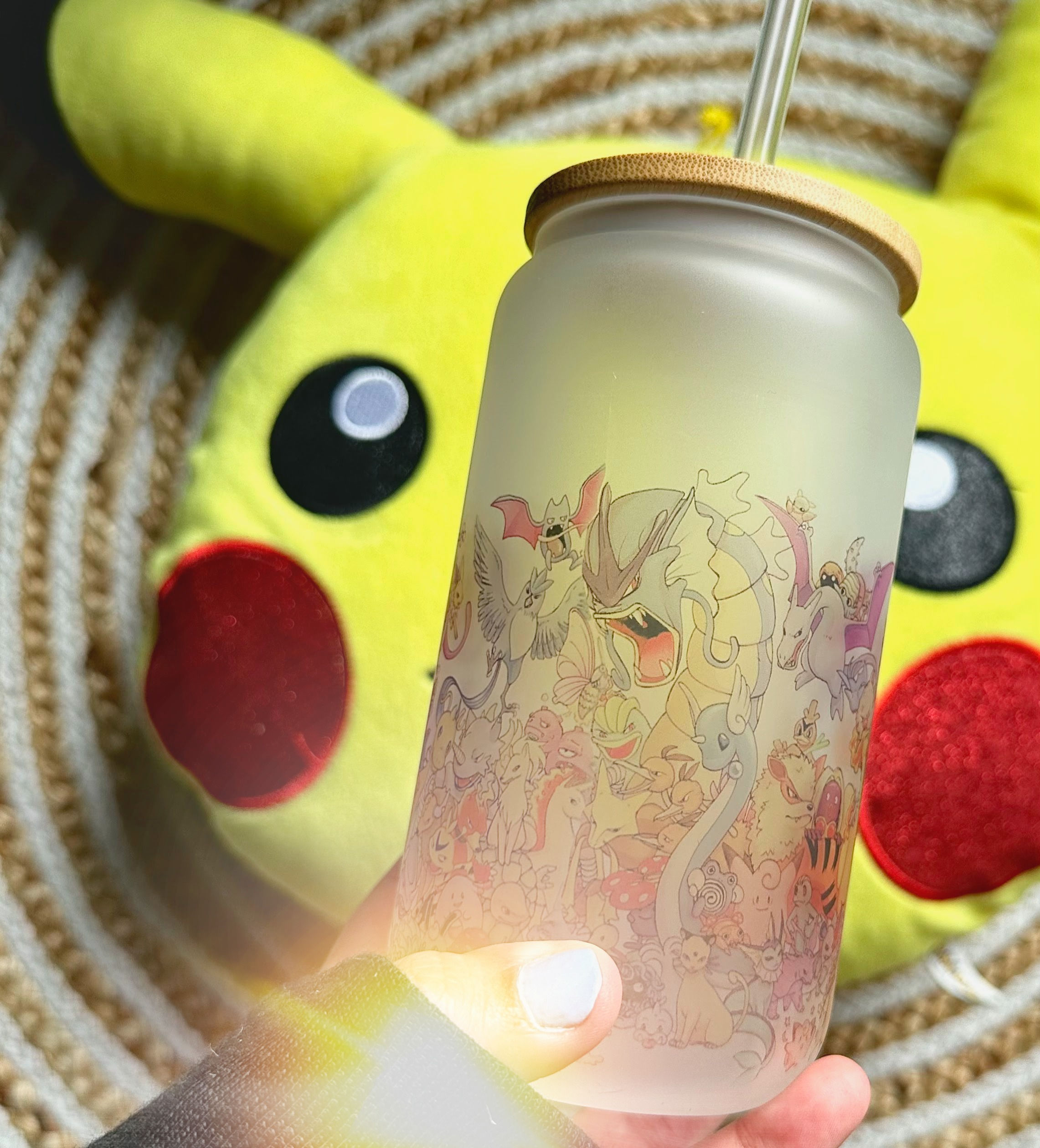 POKEMON - (FROSTED GLASS TUMBLER)