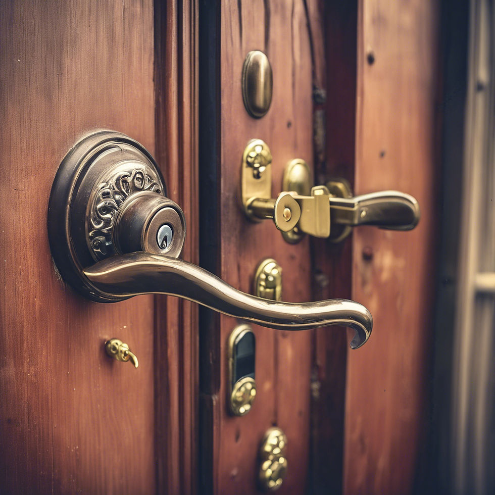Installing a deadbolt lock on an apartment door for enhanced security