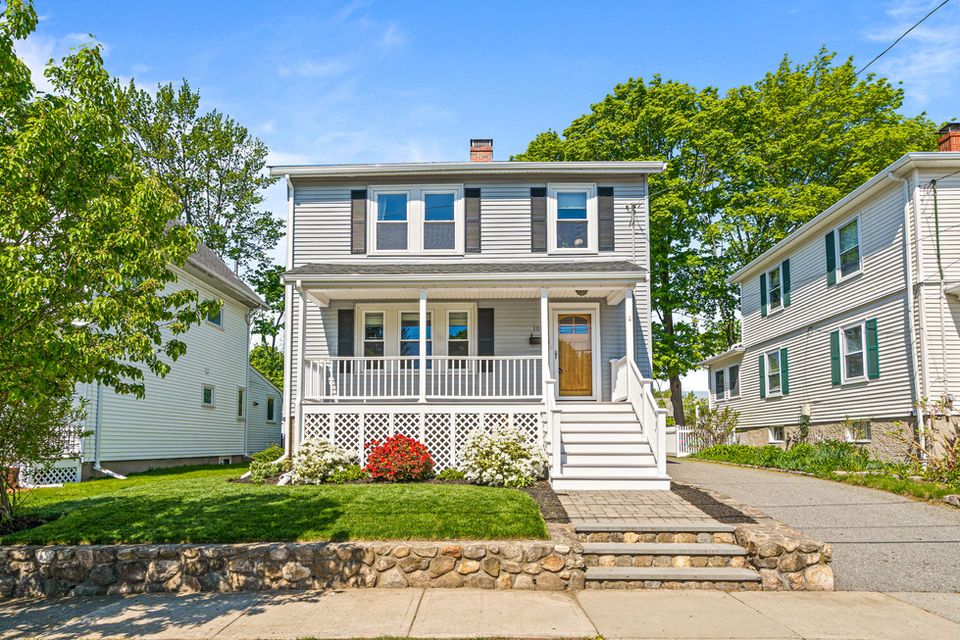 cute colonial with farmers porch