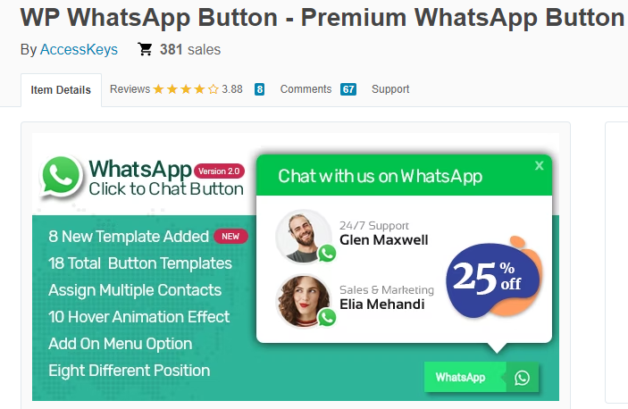 WP WhatsApp Button