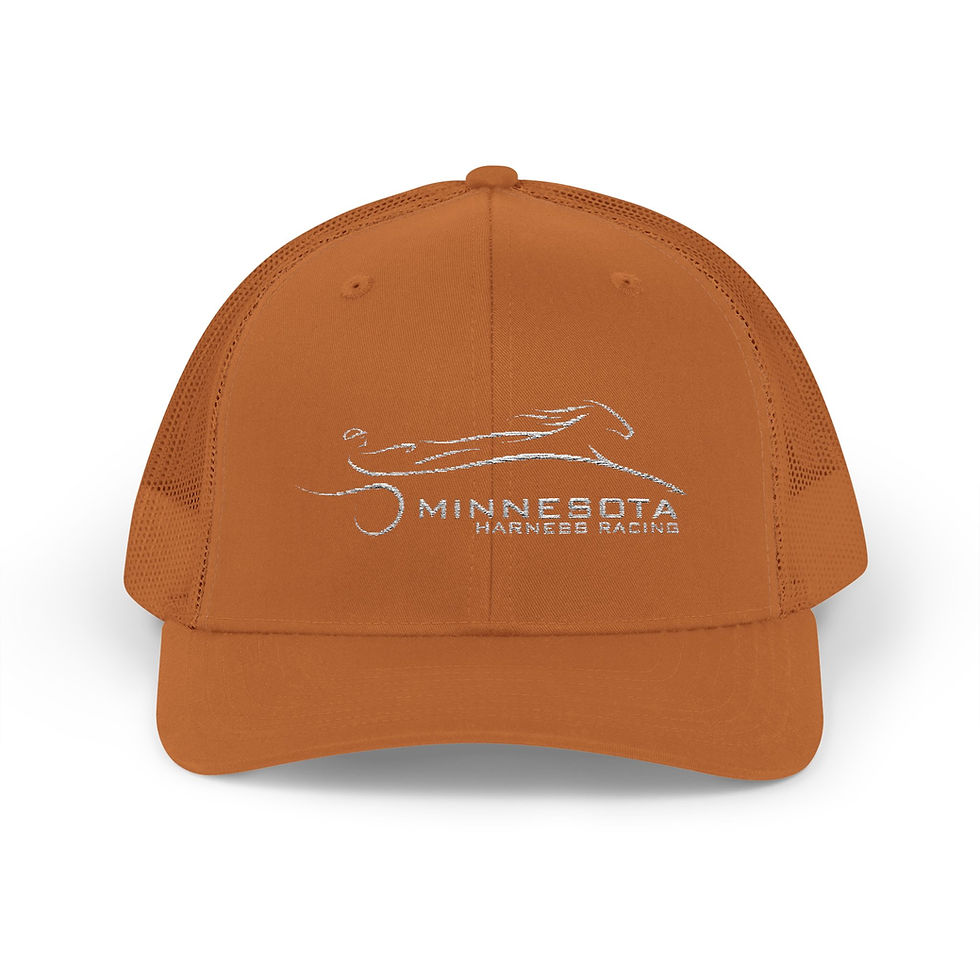 Thumbnail: Minnesota Harness Racing White Logo Snapback Trucker Cap 