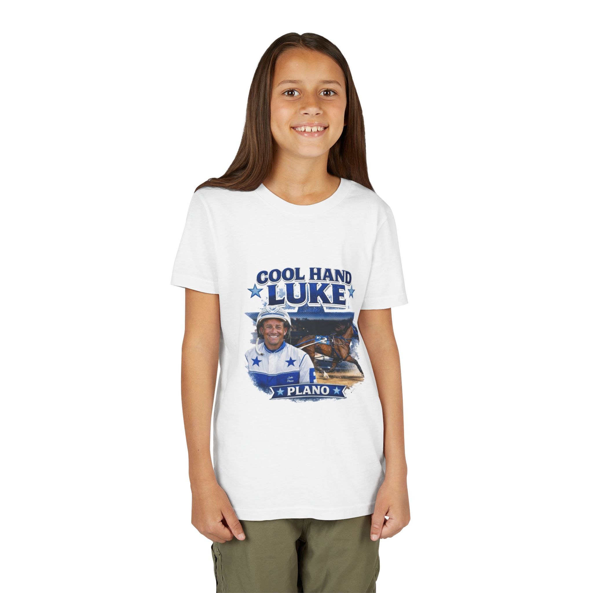 Youth Tee — Cool Hand Luke Horse Racing Design “Cool Under Pressure”