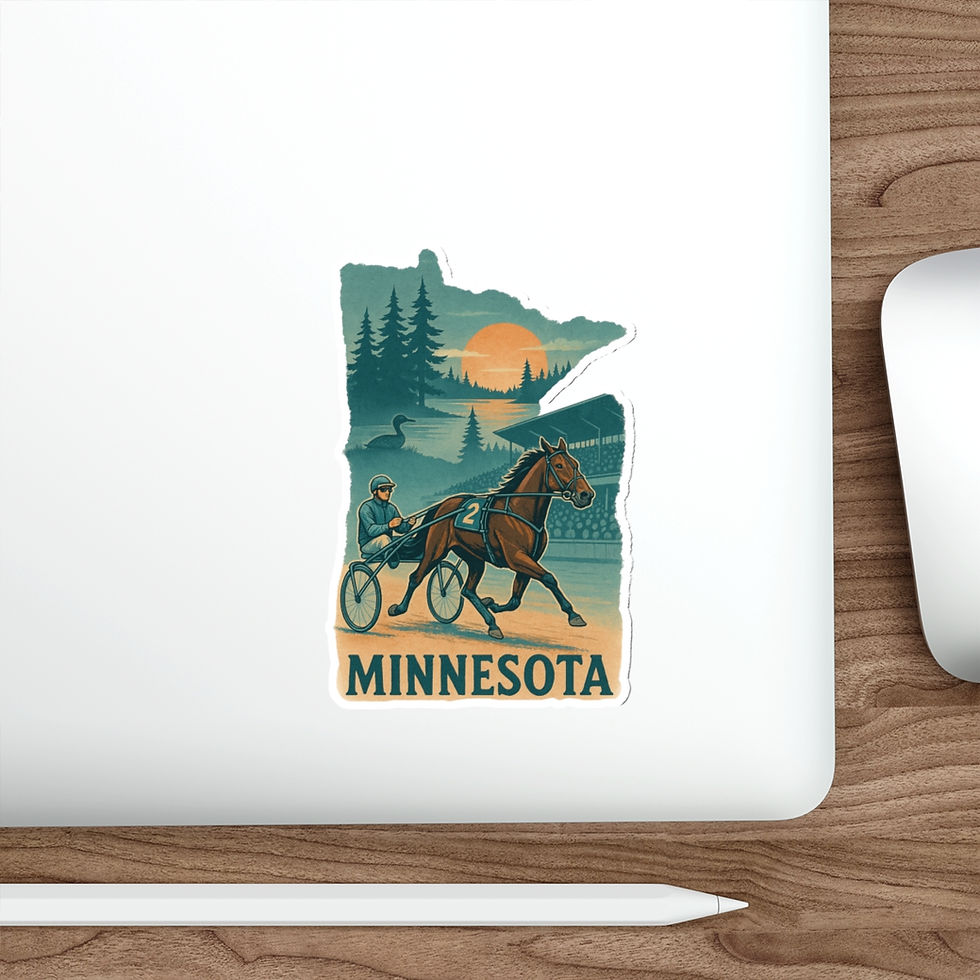 Thumbnail: Vintage Minnesota Harness Racing Die-Cut Sticker