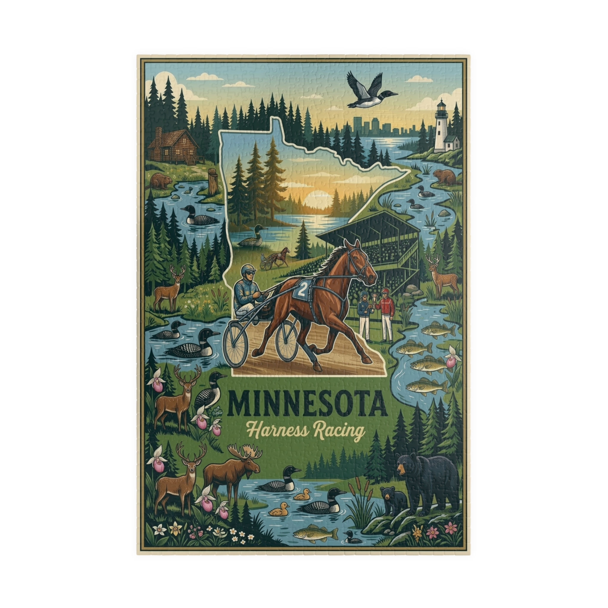 Vintage Minnesota Harness Racing Puzzle