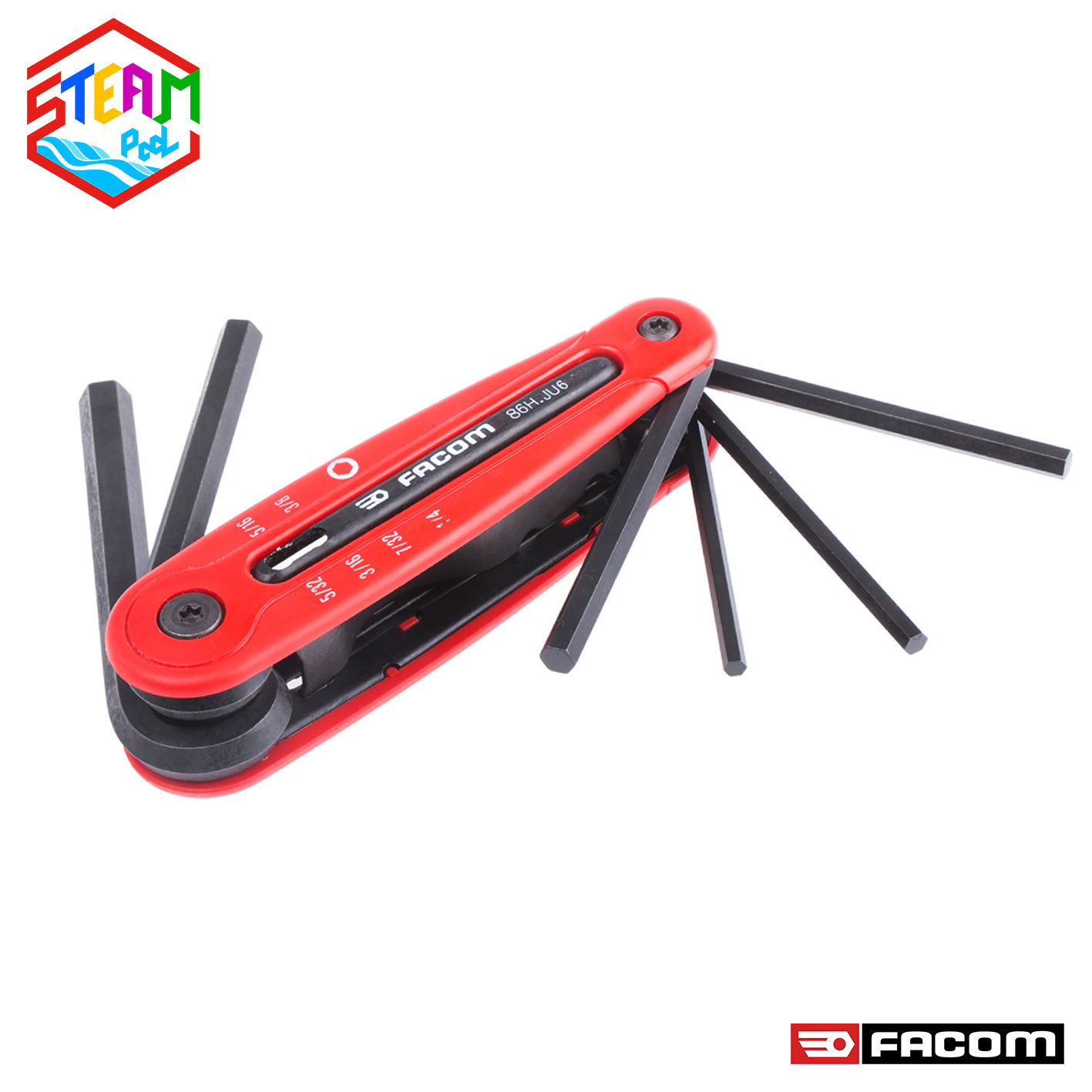 FACOM 摺合便攜式六角匙 6 支裝 (英制) 86H.JU6
