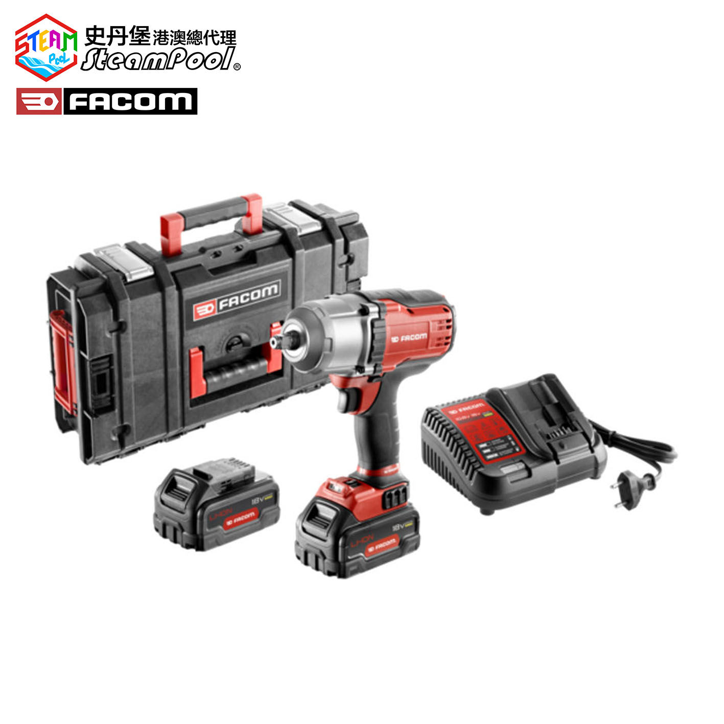 FACOM 18V 1/2" 高扭力衝擊電卜套裝 CL3.CH18SP2PB