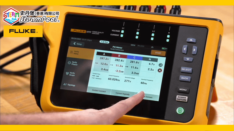 福祿克 Fluke 1770 Three-Phrase Power Quality Analyzer 三相電能質量分析儀,全方位數據分析PQ Meter,實時測量 V_A_Hz、功率、驟降和驟升、諧波或電能質量健康等參數,另設自動修正Auto-correct功能