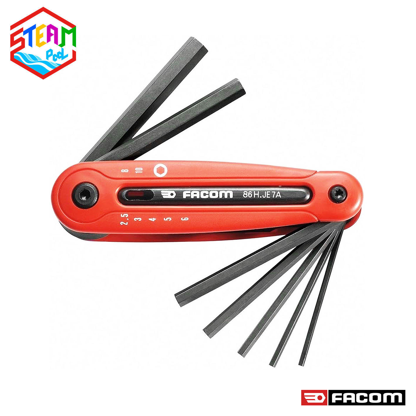 FACOM 摺合便攜式六角匙 7 支裝 (英制) 86H.JU7