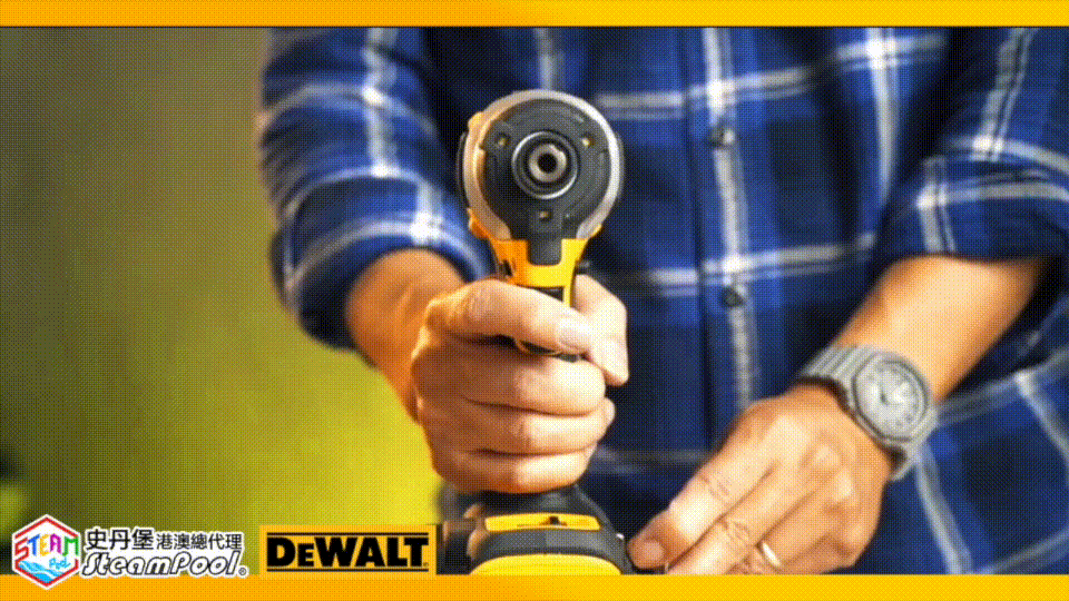 DEWALT 得偉激短拳頭衝擊批 LED 三速 3盞燈 能見度 ,DCF850