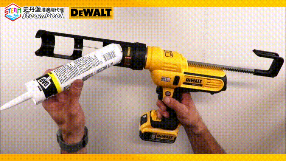 DEWALT 得偉 得偉電動膠槍 高潮神器 打膠 乳膠 硅樹脂密封劑 聚氨脂密封膠 環氧樹脂 人工樹脂黏合劑 密封劑 黏合劑 建築行業 汽車行業,DCE580 DCE560