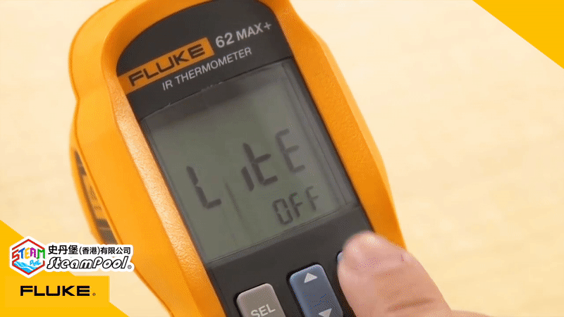 福祿克 FLUKE 62 Max_62 Max+ 紅外測溫儀,LAS(laser)模式控制紅外線鐳射的開關,如用於生物的溫度檢測,鐳射功能通常關閉,如果對普通物件進行檢測,就會開啟鐳射來提升精準度