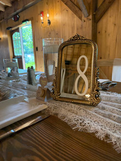 Gold Mirror Table Numbers