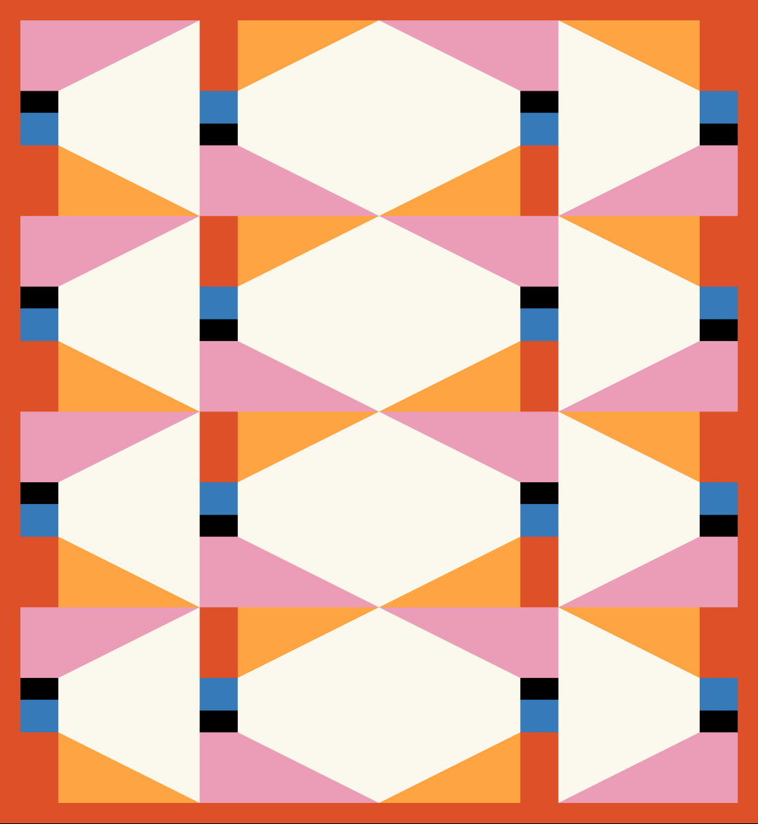 Cubism Retro Quilt Kit