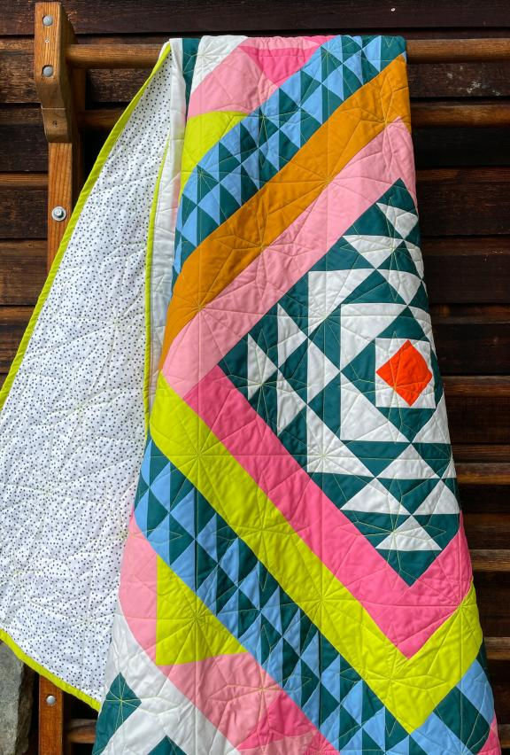 Thumbnail: New Years Kiss April ToadSpo Quilt Kit