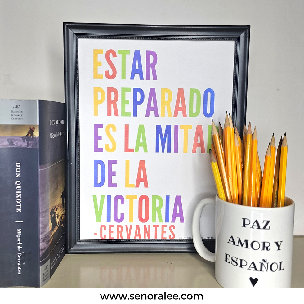 Estar preparado es la mitad de la victoria poster Being Prepared is Half the Battle quote