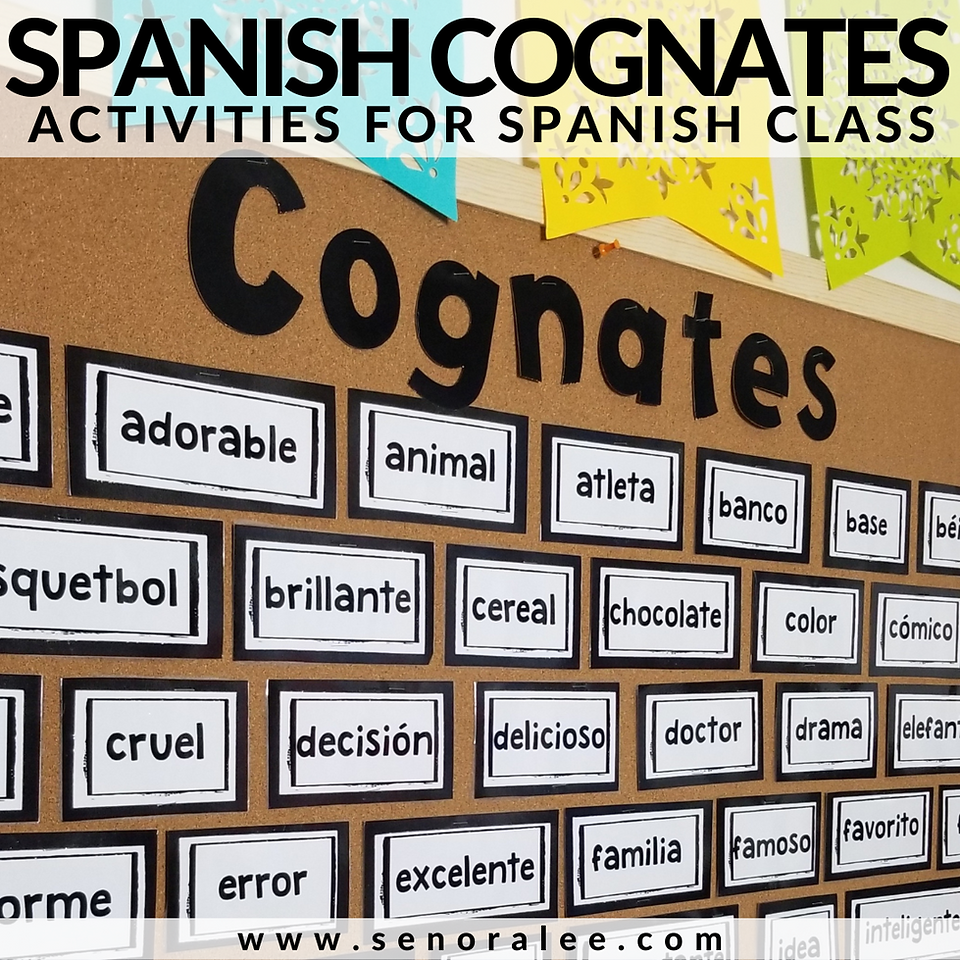 Spanish Cognates Activities for Spanish Class