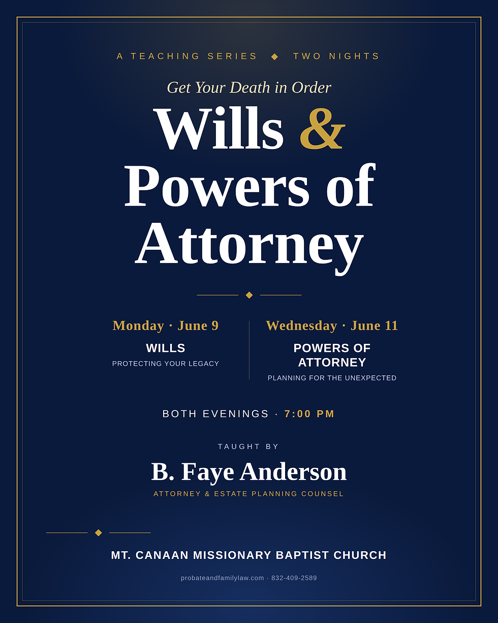 Wills & Power of Attorney Seminars