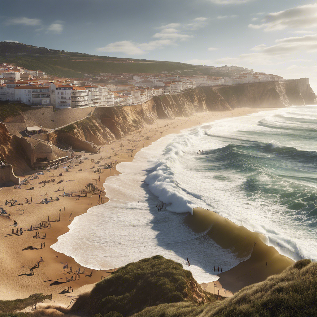 Surfing in Nazare