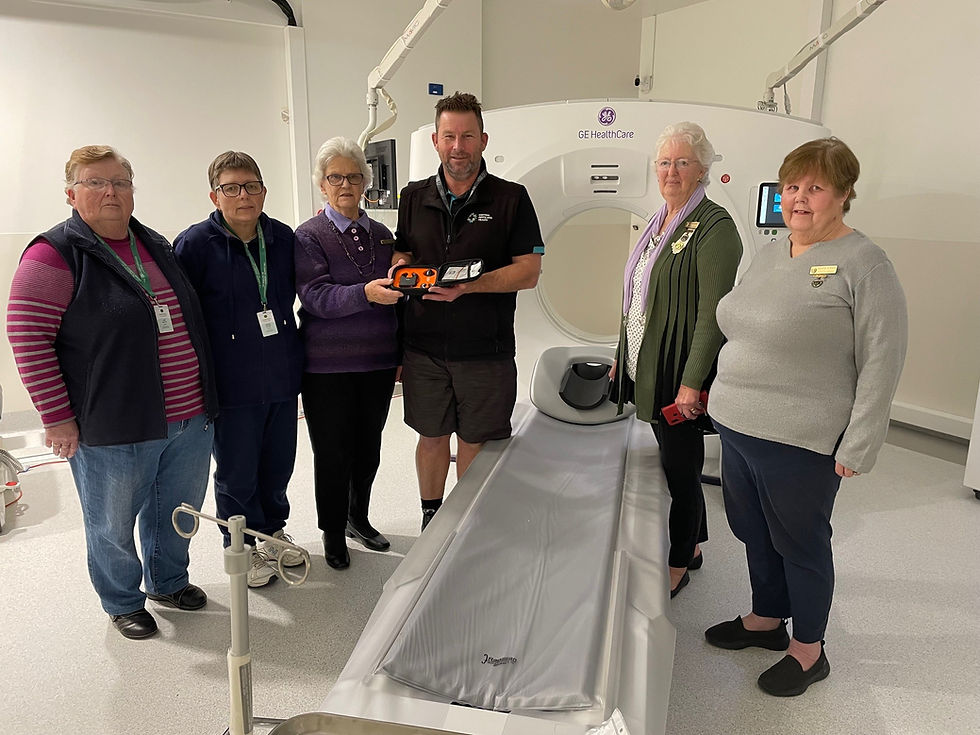 Pictured with Mr Waixel in the Medical Imaging Department are (from left) Shayne Sukroo, Julie Shields, Sandra Shields, Louis Neumann and Yvonne Wade.