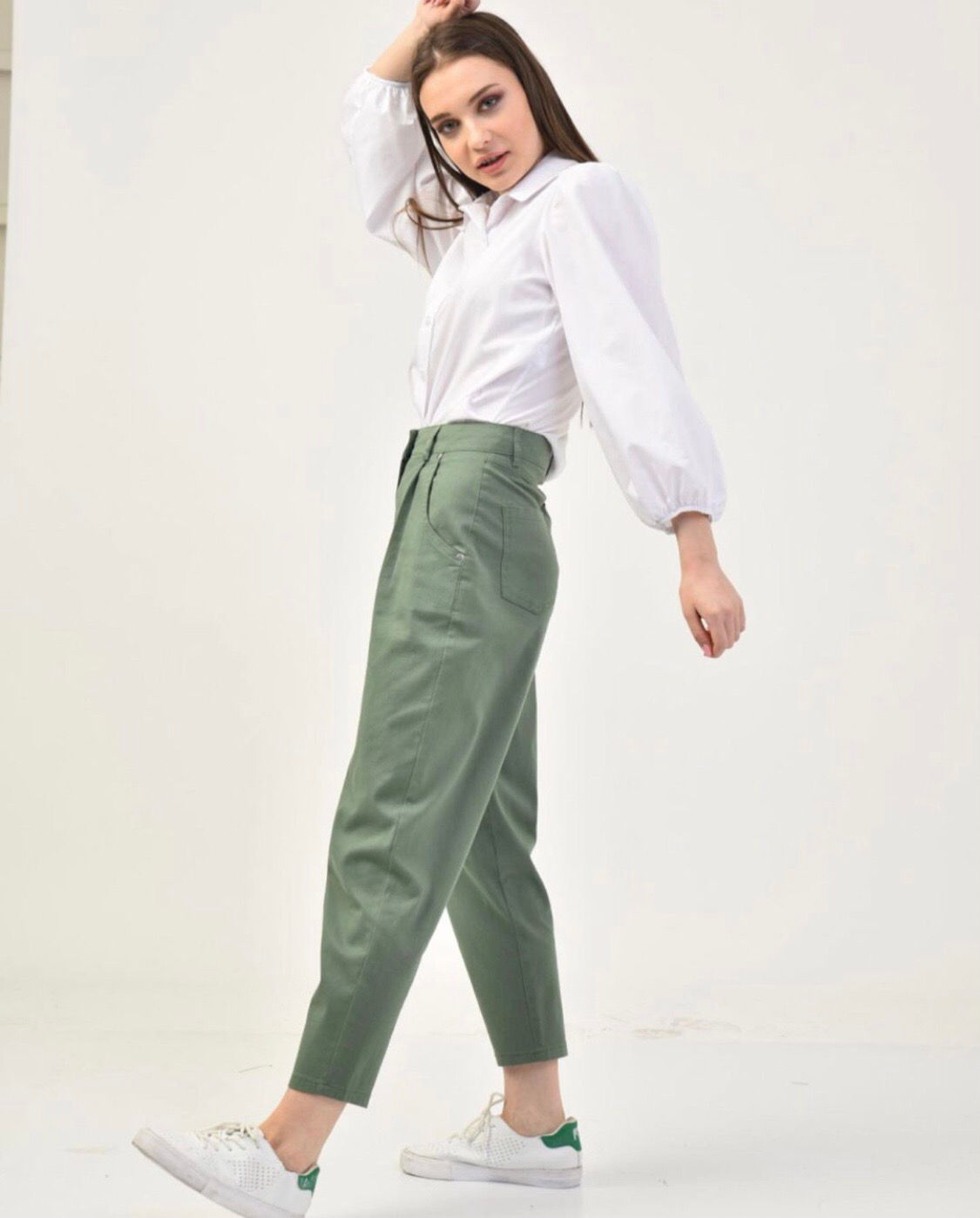 Pileli balon pantalon